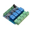 Modbus RTU Módulo de relé de 4 canales 4CH Aislamiento de optoacoplador de entrada RS485 MCU para Arduino