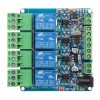 Modbus RTU 4 通道继电器模块 4CH 输入光耦隔离 RS485 MCU 用于 Arduino
