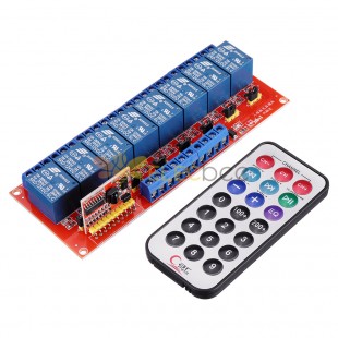 Многофункциональный инфракрасный пульт дистанционного управления, 8-канальный релейный модуль, импульсный переключатель/самоблокирующийся переключатель 5 В/12 В/24 В для Arduino - продукты, которые работают с официальными платами Arduino