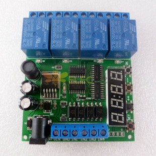DC 12V 24V 4 Channel Multifunction Cycle Delay Timer Relay Module LED Display