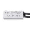10 Stück KSD9700 250V 5A 45℃ Kunststoff Thermostatischer Temperatursensor Schalter NC