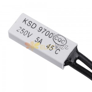 10pcs KSD9700 250V 5A 45℃ Plástico Termostático Sensor de Temperatura Interruptor NC