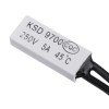 10pcs Normal Open KSD9700 250V 5A 45℃ Plastic Thermostatic Temperature Sensor Switch NO