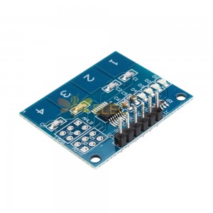 10 peças TTP224 4 canais capacitivo módulo sensor de toque digital interruptor de toque