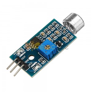 20Pcs语音检测传感器模块声音识别模块高灵敏度麦克风传感器模块DC 3.3V-5V
