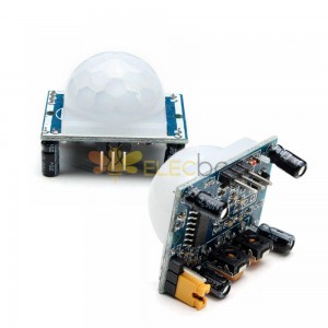 Módulo de sensor infrarrojo humano HC-SR501 de 2 piezas que incluye lente