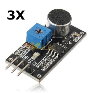 3 шт. модуль обнаружения датчика звука электретный микрофон для Arduino