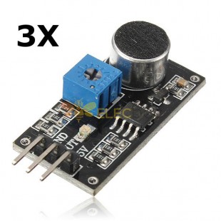 3Pcs Sound Detection Sensor Detection Module Electret Microphone for Arduino