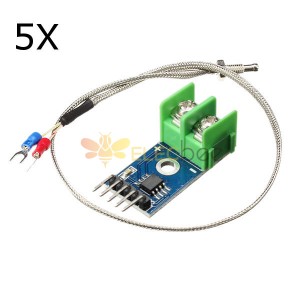 5Pcs MAX6675 Sensor Module With Thermocouple Cable 1024 Celsius High Temperature Available