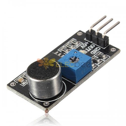 5Pcs声音检测语音传感器模块LM393芯片驻极体麦克风