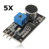 5Pcs聲音檢測語音傳感器模塊LM393芯片駐極體麥克風