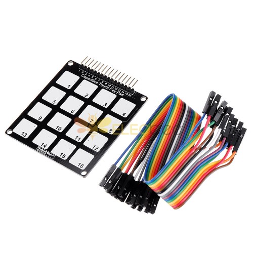 Arduino用の5個の16キー静電容量式タッチキーパッドモジュール-Arduinoボードの公式と連携する製品
