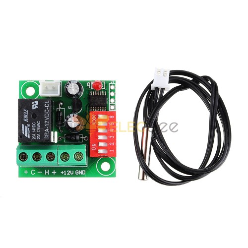 DC 12V Heat Cool Temp Thermostat Temperature Control Switch Thermometer 20-90°C 