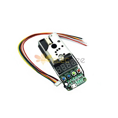 GP2Y1051AU0F Módulo Sensor de Poeira PM2.5 Placa de Desenvolvimento de Detecção de Temperatura com Placa de Exibição de Avaliação