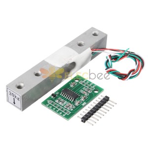 HX711 Module + 20kg Aluminum Alloy Scale Weighing Sensor Load Cell Kit