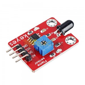 Sensore di fiamma (foro pad) con modulo pin header segnale digitale e segnale analogico