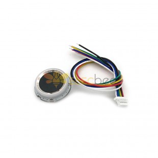 R502-A Kapasitif Parmak İzi Okuyucu Modülü Sensör Tarayıcı Küçük İnce Dairesel Halka LED Kontrol DC3.3V MX1.0-6pin