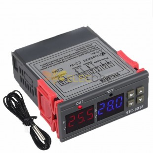 STC-3018 12V / 24V / 220V Digitaler Temperaturregler C/F Thermostat Relais 10A Heizung/Kühlung Thermoregulator 12V