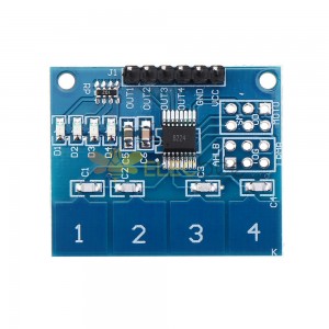 TTP224 Módulo de sensor táctil digital con interruptor táctil capacitivo de 4 canales