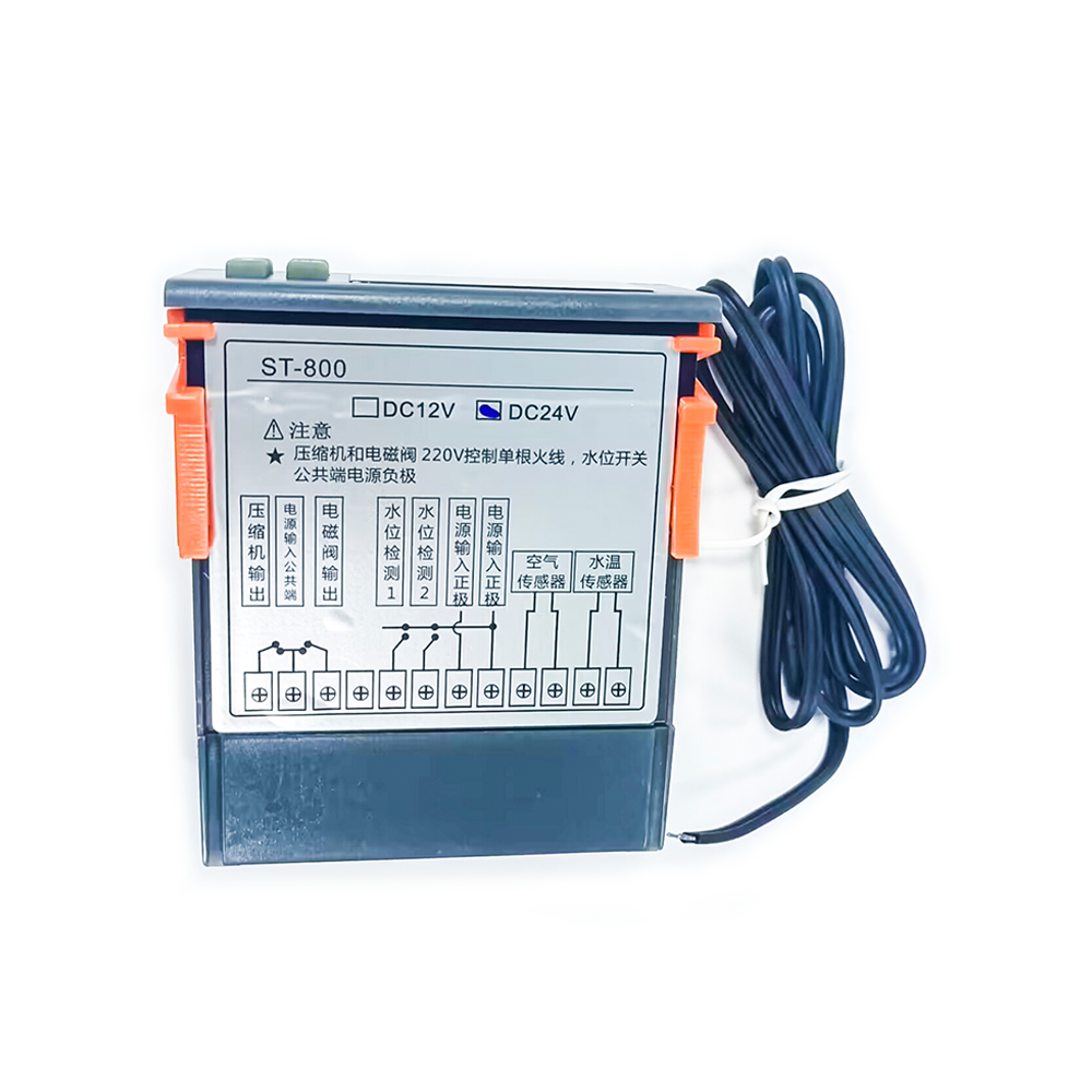 STC-800 Controlador de temperatura digital LED Termostato termorregulador de 12 V / 24 V, calentador, enfriador con detección de nivel de agua 24V