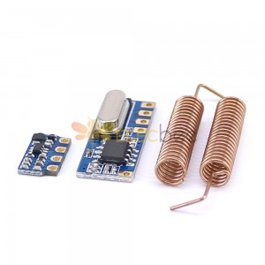 20pcs 433MHz Kit Transceptor Sem Fio Mini Módulo Receptor Transmissor RF + 40PCS Spring Antenas para Arduino - produtos que funcionam com placas oficiais para Arduino