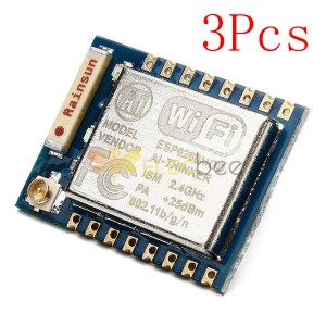 3 peças ESP8266 ESP-07 porta serial remota WIFI módulo transceptor sem fio