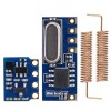 3pcs 433MHz Kit de transceptor inalámbrico Mini módulo receptor de transmisor RF + 6PCS Antenas de resorte para Arduino - productos que funcionan con placas oficiales para Arduino