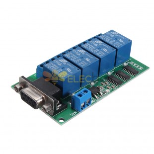 4 canali RS232 scheda relè PC USB UART DB9 interruttore di controllo remoto DC12V per Smart Home