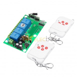 433 MHz interruptor de controle remoto sem fio inteligente de alta tensão AC220V módulo de controle remoto de 4 canais