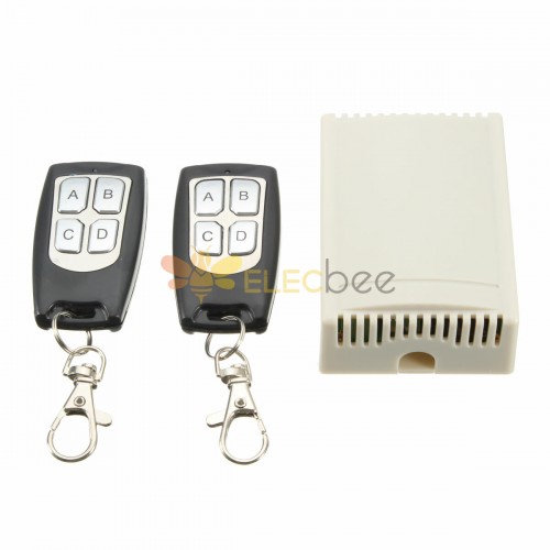 433Mhz 4CH Channel 200m Wireless Remote Control Relay Switch & 2 Transmitter
