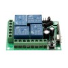 433mhz DC 12V Learning Type 4CH Channel Wireless Remote Control Switch Four Way Relay Control Module