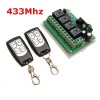 5Pcs 12V 4CH Channel 433Mhz Wireless Remote Control Switch With 2 Transimitter