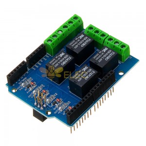 Arduino용 5V 4CH 4채널 릴레이 실드 확장 릴레이 모듈 - 공식 Arduino 보드와 함께 작동하는 제품