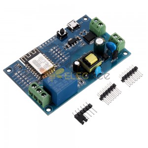 5 pièces ESP-12F alimentation ca/cc ESP8266 AC90-250V/DC7-12V/USB5V WIFI carte de développement de Module de relais unique