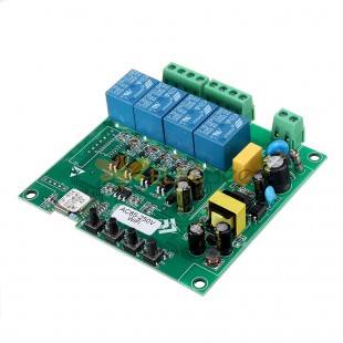 AC110V AC220V 10A Control Punto de interruptor inteligente Relé remoto Módulo WiFi de 4 canales sin carcasa