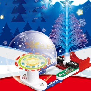 Weihnachtsbaum-DIY-Spielzeug für Kinder, Elektronikblöcke, pädagogisches Snap-Circuit-Kit, Discovery Science