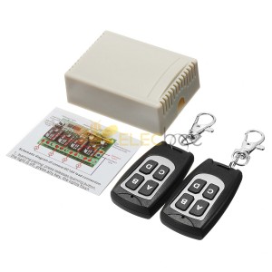 DC 12V 4CH Wireless Remote Control Relay Switch 2 Transceiver with 1 Receiver 315MHz