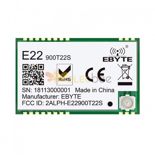 E22-900T22S SX1262 868MHz 915MHz 無線收發器 SMD 22dBm UART模塊