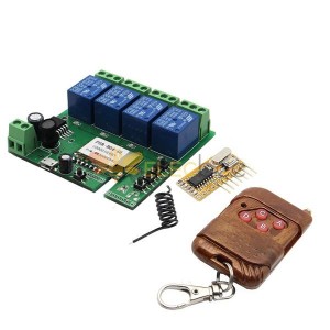 DIY 32V 4 채널 조그/조그 및 자동 잠금 + 433MHz 수신기 모듈 + WIFI 무선 스마트 홈 스위치 용 APP 원격 제어