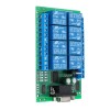 R221A08 8-Kanal-Relaismodul für serielle Schnittstelle DB9 UART RS232-Fernbedienungsschalter 12 V DC für Smart Home