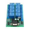 R221A08 8CH Serial Port Relay Module DB9 UART RS232 Remote Control Switch 12V DC for Smart Home