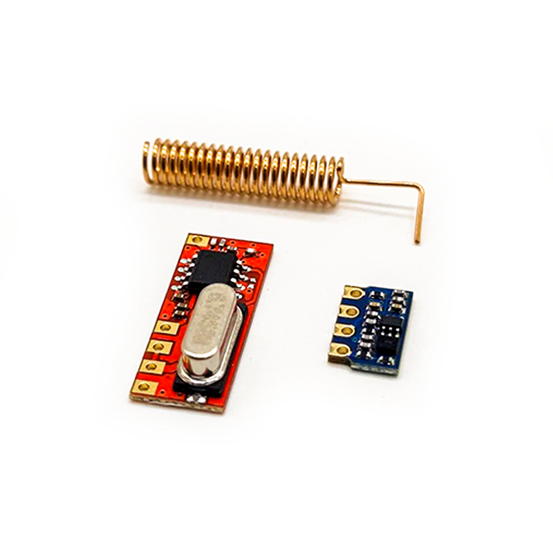 Kit émetteur-récepteur sans fil longue portée 433 MHz Mini module récepteur émetteur RF + antennes à ressort 2 pièces