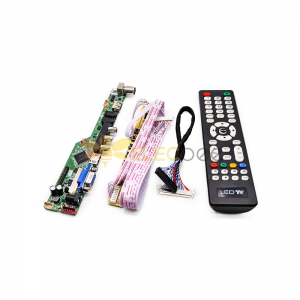 T.SK105A.03 universel LCD LED TV contrôleur carte pilote TV/PC/VGA/HDMI/USB + bouton 7 touches + câble 2ch 8bit 30 LVDS