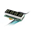 0.28 İnç 3\'ü 1 Arada Zaman + Sıcaklık + Voltaj Göstergesi, NTC DC7-30V Voltmetre ile Elektronik Saat Saat Dijital Tüp Green