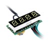 0.28 İnç 3\'ü 1 Arada Zaman + Sıcaklık + Voltaj Göstergesi, NTC DC7-30V Voltmetre ile Elektronik Saat Saat Dijital Tüp  Red