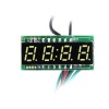 0.28 İnç 3\'ü 1 Arada Zaman + Sıcaklık + Voltaj Göstergesi, NTC DC7-30V Voltmetre ile Elektronik Saat Saat Dijital Tüp Green