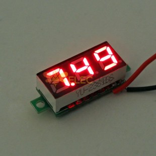 10 Adet Kırmızı Led 0.28 Inç 2.5 V-30 V Mini Dijital Volt Metre Voltaj Test Cihazı Voltmetre