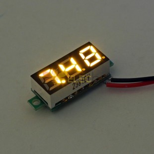 10 Adet Sarı LED 0.28 Inç 2.6 V-30 V Mini Dijital Volt Metre Voltaj Test Cihazı Voltmetre