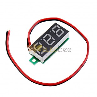 10pcs 0,28 pollici a due fili 2,5-30 V digitale verde display voltmetro CC misuratore di tensione regolabile