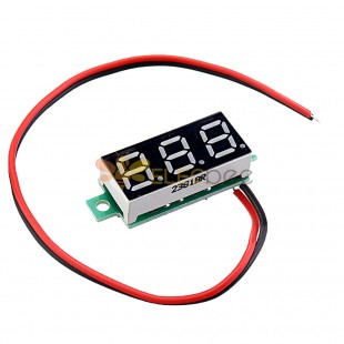 10pcs 0,28 pollici a due fili 2,5-30 V digitale display rosso voltmetro CC misuratore di tensione regolabile
